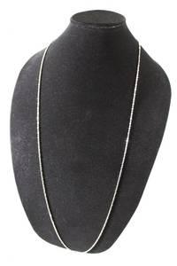 lot 84 image: Jewelry Sterling Silver long and short bead necklace. Marked 925 Made in Italy Milor 38L