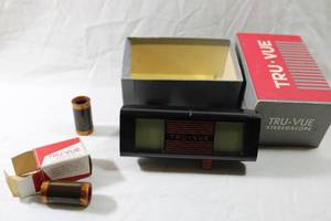 lot 161 image: Vintage Tru-Vue Stereoscope and 2 rolls of Sally Rand  Sally Rand Ranch burlesque risqu female form film
