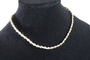 lot 187 image: Jewelry 14K yellow gold large and small ball bead necklace. Marked 14K JCM. 16L