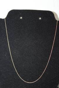 lot 310 image: 14K yellow gold cable chain necklace. Marked 14K DO CZ (QVC Diamonique). 18L
