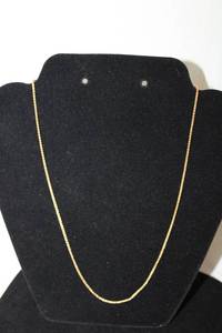 lot 327 image: 14K yellow gold Espiga chain necklace. Marked 14K 585 Italy Milor. 20L