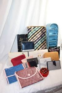 lot 497 image: Organizers, Wallets, clutches, assorted coin purses, leather case with Viola plus