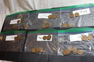 lot 215 image: Coins (41) Wheat Pennies - 1920s