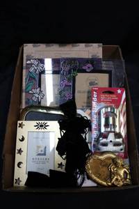 lot 145 image: Photo frames, flag pole holder unopened and notecards
