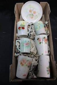 lot 510 image: Handpainted cups with artists signatures