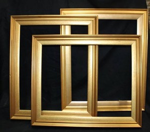 lot 125 image: (3) gold painted picture frames 20x24