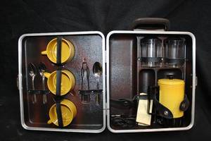 lot 128 image: Vintage travel coffee set with hardcase