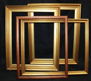 lot 133 image: Pictures frames (3) are gold painted 20x24