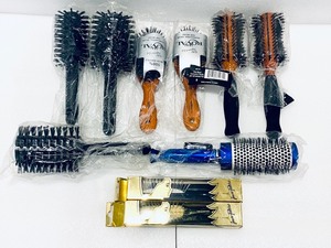 lot 7 image: Lot of 10 New Hair Brushes - (2) Tri Level Straighten Out, (2) Royal 100% Boar Bristle, (3) Phillips RV-80 Reinforced Bristle, (2) Jean Pierre Triomphe & (1) Royal #175 Brush