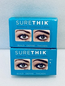 lot 43 image: Lot of 2 - New Sure Thik Eyebrow Thickening Fibers - Light Brown