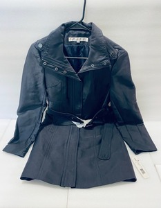 lot 94 image: New Kenneth Cole New York Womens Jacket with Belt Wrap Around #RN54163 Small - Navy