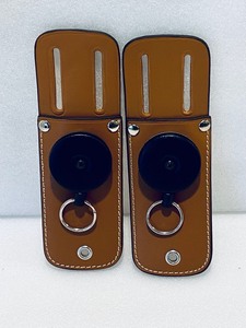 lot 127 image: Lot of 2 - New Key Bak Retractable Reel with 24 Stainless Steel Chain (For KeysBadges) - Brown