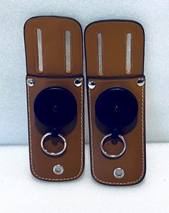 lot 128 image: Lot of 2 - New Key Bak Retractable Reel with 24 Stainless Steel Chain (For KeysBadges) - Brown