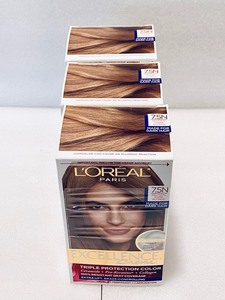 lot 134 image: Lot of 3 - New Loreal Paris Excellence Cr�me Triple Protection Color - 7.5N Neutral Dark Blonde - Made for Dark Hair