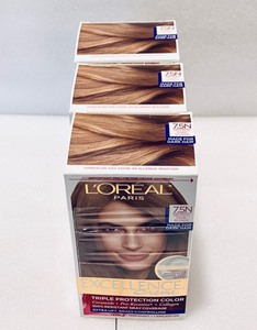lot 137 image: Lot of 3 - New Loreal Paris Excellence Cr�me Triple Protection Color - 7.5N Neutral Dark Blonde - Made for Dark Hair
