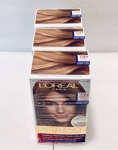 lot 138 image: Lot of 3 - New Loreal Paris Excellence Cr�me Triple Protection Color - 7.5N Neutral Dark Blonde - Made for Dark Hair