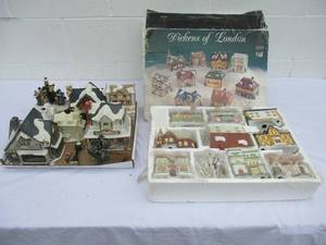 lot 19 image: Christmas Village Collection, 13-Porcelain Buildings And More
