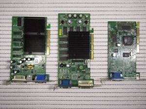lot 75 image: 3 DDR1 Nvidia Graphics Cards