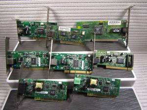 lot 82 image: lot of 8 Desktop network cards