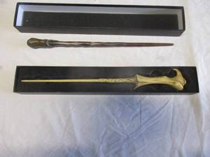 lot 61 image: 2-The Wizarding World Of Harry Potter, Universal Studios Replica Voldemorts Wand and 1-Other Wand