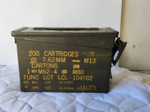 lot 7 image: Military 7.62mm ammo box