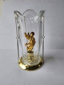 lot 49 image: Angel - 24% lead crystal candle holder