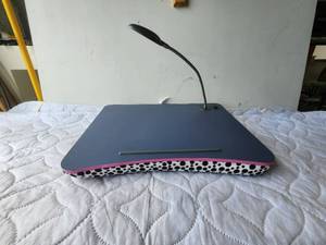 lot 128 image: Cushioned laptop desk with light