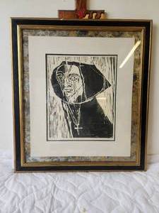 lot 196 image: Framed and matted print - Nun, #1 of 8 by Briston -