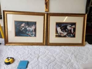 lot 223 image: Selection of 2 framed and matted prints