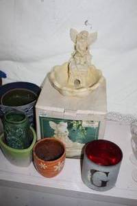 lot 48 image: Flower planters and Angel Water Feature (Still in Box