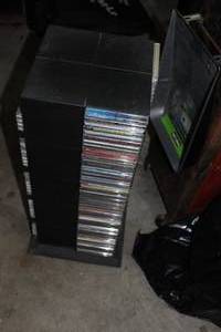 lot 66 image: Huge Lot of Cds in a 2 12 foot tall CD Tower, Wide Variety of Genres as shown, SeePictures