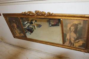 lot 69 image: Large Ornate Mirrored Wall Hanging..Very Beautiful Detailed Framing, Age Unknown