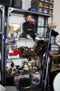 lot 100 image: Shelf unit only 70x13x36  CHARLIE NOT INCLUDED