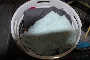 lot 144 image: Basket Full of Womens Clothing 3x-6x Variety of Clothing, Sleepwear, Loungewear, Casual, Business Casual undergarments, are just some of the items that may be in the lot