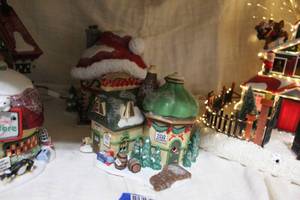 lot 219 image: Vintage Studio 56 Hand Painted Porcelain Christmas Village Piece
