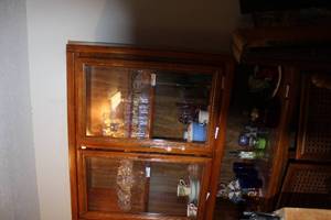lot 281 image: Lighted Hutch 77x17x37.5 Looks Like its two Pieces, Pick Up Tuesday November 29th 5-7pm