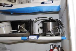 lot 342 image: Large and Small Slow Cookers, Bread Bin, and more