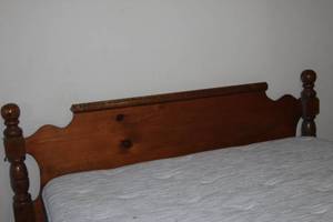 lot 239 image: Full Size Bed Frame and Headboard, MATRESS AND BOX SPRING NOT FOR SALE