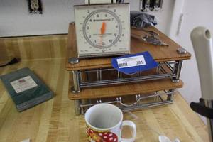 lot 381 image: Coffee Pod Drawers and Kitchen Scale
