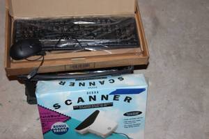 lot 432 image: Computer Accessories New in the Box and a Scanner