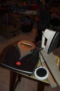 lot 311 image: Scale, Iron, ironing board
