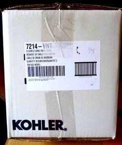 lot 2 image: BIG $ LOT - Kohler K-7214-VNT Vintage Nickel Clearflo 1-12 Tub Drain Kit - SEALED BOX OF 2 UNITS