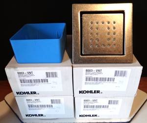 lot 51 image: BIG $ ITEM - KOHLER 8003-VNT WATERTILE 22 NOZZLE SQUARE STIMULATING BODY SPRAY (4X$)