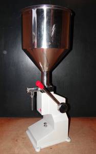 lot 56 image: COMMERCIAL Liquid Filling Machine Manual Bottling Bottle Filler Stainless Steel - 2 Oz. Measure $$$
