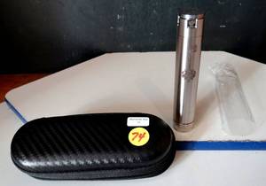 lot 74 image: SXK Skeleton Key Style Silver Stainless Steel Mechanical Mod wCase