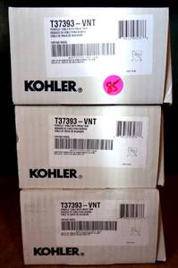 lot 85 image: NEWSEALED - T37393-VNT Kohler Pureflo Traditional Rotary Bath Drain Trim Vintage Nickel (3X$)