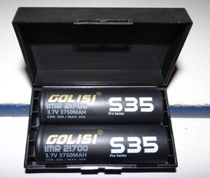 lot 118 image: GOLISI IMR S35 Pro-Series 21700 3750mAh 30A 2 Pack Batteries