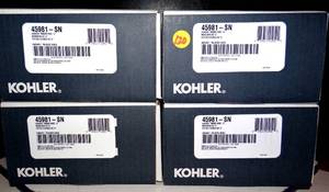 lot 120 image: SELLERS LOT OF 4 - Kohler Awaken 72 Ribbon Hand Shower Hose Model 45981-SN (4X$)