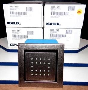 lot 121 image: BIG $SELLERS LOT - KOHLER 8003-VNT WATERTILE 22 NOZZLE SQUARE STIMULATING BODY SPRAY (4X$)