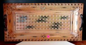 lot 130 image: 24 METAL SERVING TRAY